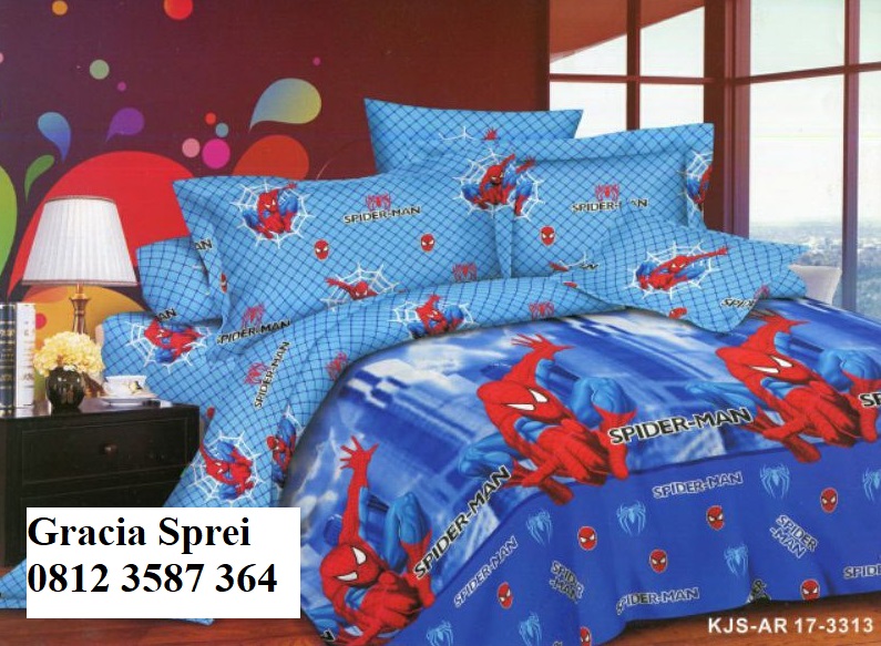 <p>Sprei Disperse Spiderman 17-3313 dengan motif k